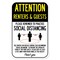 Signmission Public Safety Sign-Renters & Guests Practice Social Distancing, Heavy-Gauge, 12" H, A-1218-25402 A-1218-25402 - alternate 1